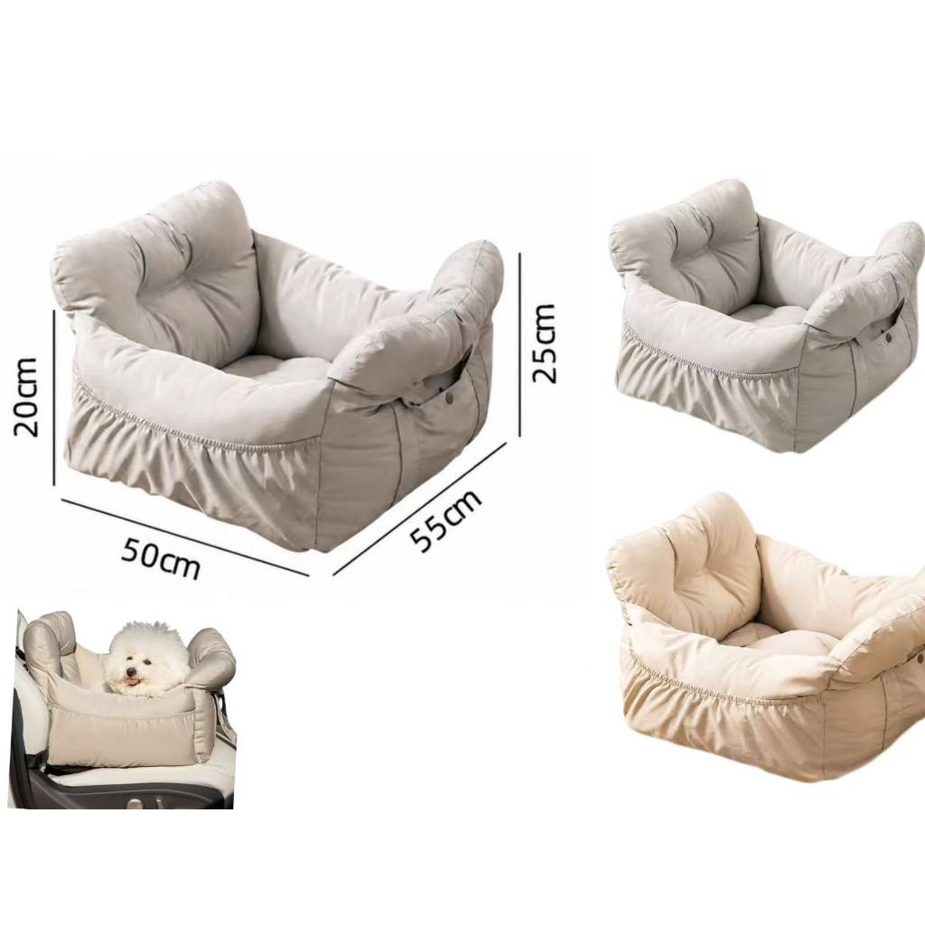 Assento Cadeirinha Pet Carro Cachorro Gato Cinto Segurança Caixa Transporte Cama Lavável Até 10kg