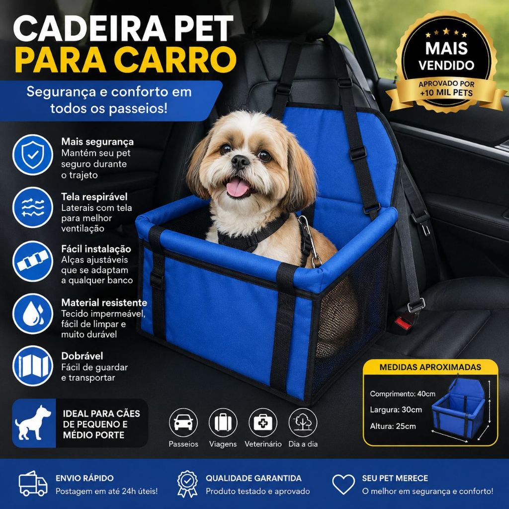 Cadeira cadeirinha para cachorros e gatos 10 Ks