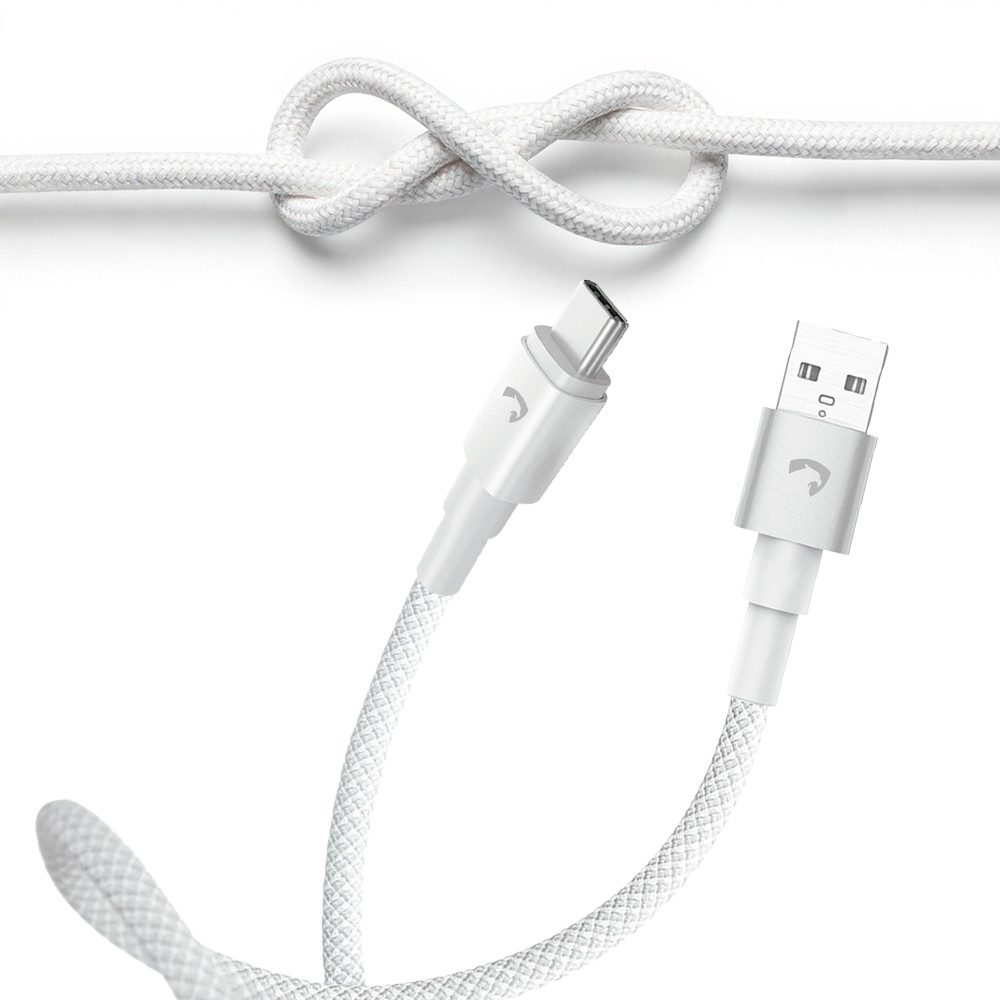Cabo USB para USB-C AMET Nylon Trançado Carregamento Rápido Transferência 480Mbps Compatível com Android Tablets