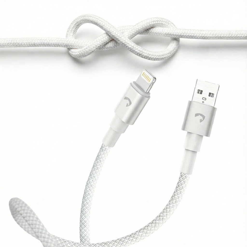 Cabo USB para Lightning AMET Nylon Trançado Carregamento Rápido Transferência 480Mbps Compatível iPhone e iPad