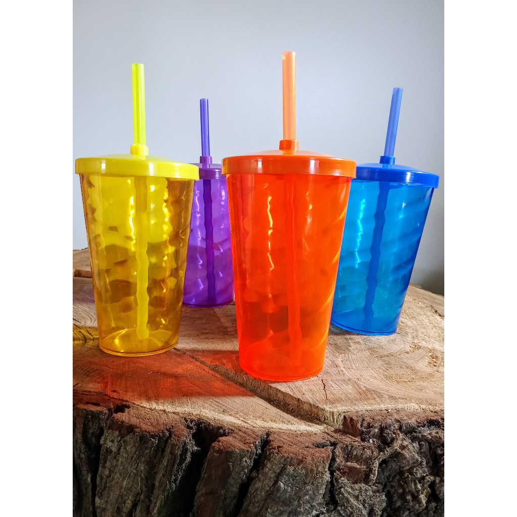 20 Copos Twister + Tampa + Canudo 500ml LEMBRANCINHA FESTA