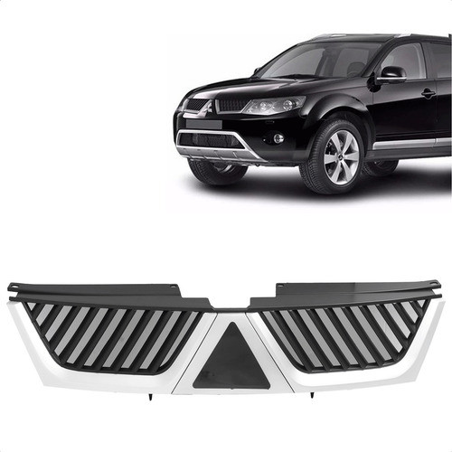 Grade Radiador Outlander 2007 2008 2009 Cinza/preto
