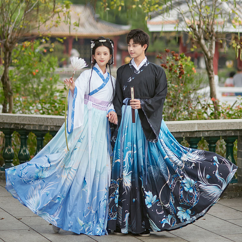 Hanfu feminino autêntico estilo chinês jin feito saia na altura da cintura estilo Wei jin traje antigo estilo masculino