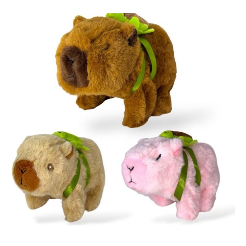 Brinquedo Elétrico De Tartaruga Capivara De Pel ciaCom Som Interativo Boca M vel Criancas Andando.