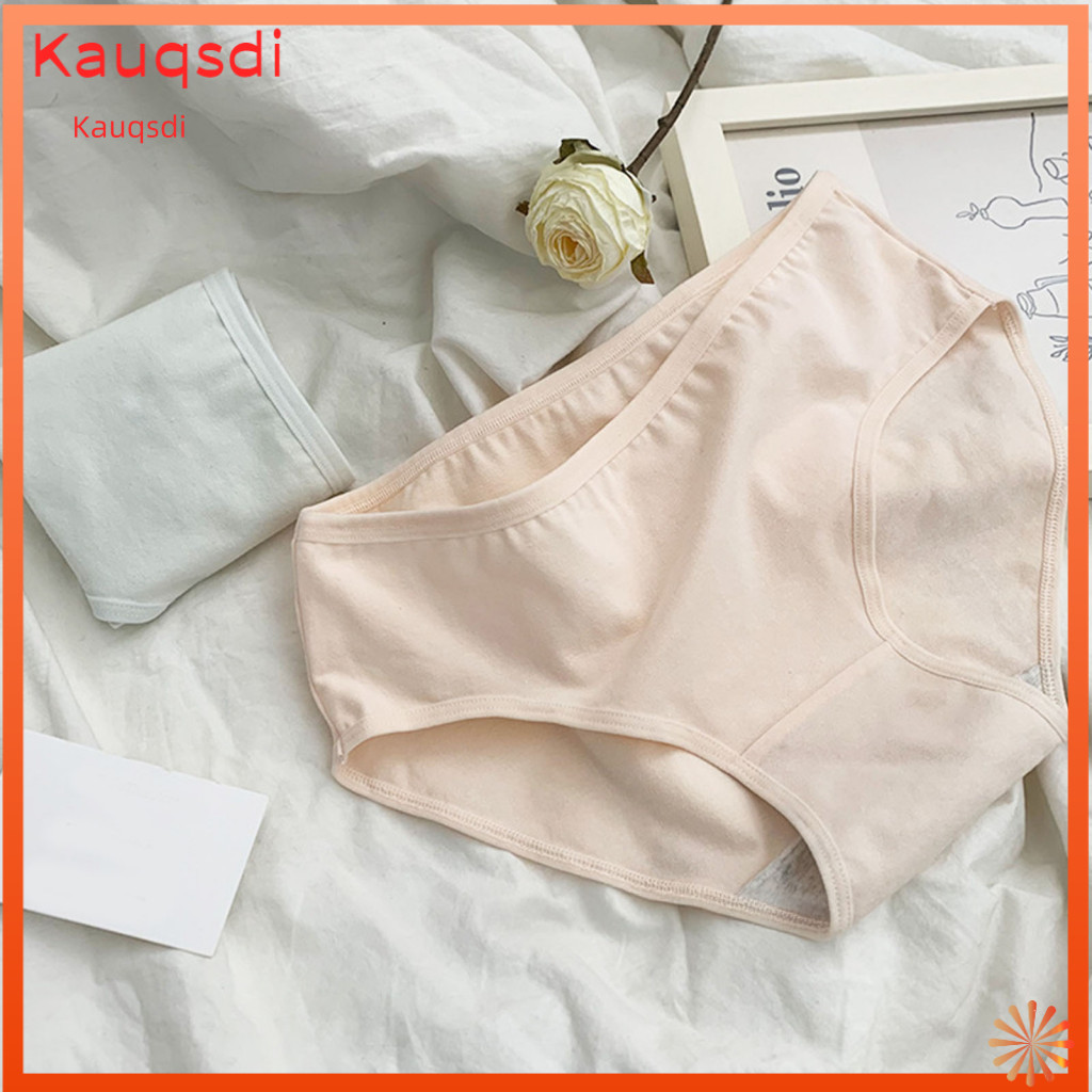 Women's Underwear Seamless Panties Women’s Cotton Mid Waist Full Coverage Stretch Briefs Soft Breathable Hipster for L