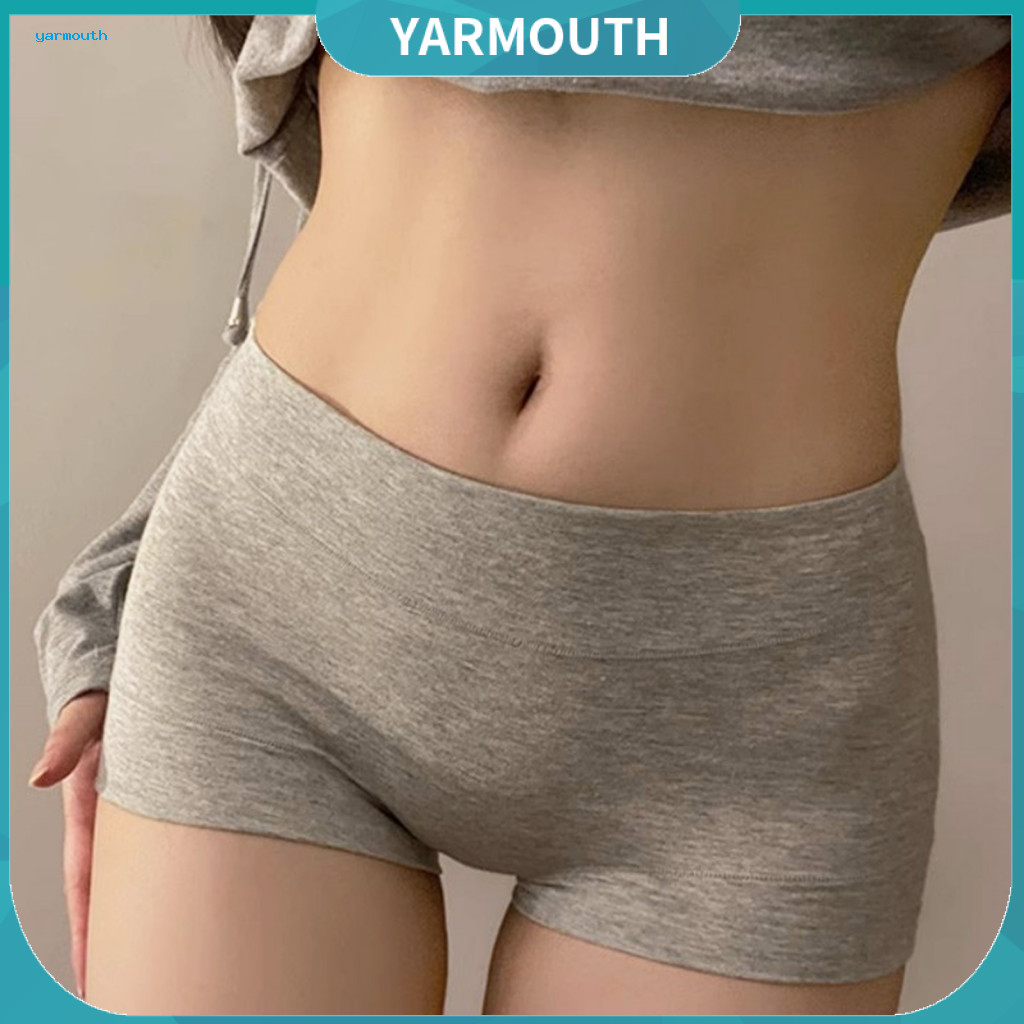 Stretchy Boxer Briefs Women’s High Waist Boyshorts Breathable Underwear Full Coverage Stretch Panties Comfortable Soli