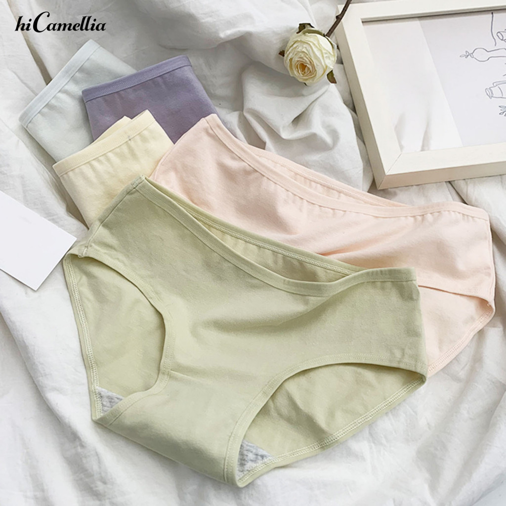 High Quality Women's Panties Underwear Women’s Cotton Mid Waist Full Coverage Stretch Briefs Soft Breathable Hipster f