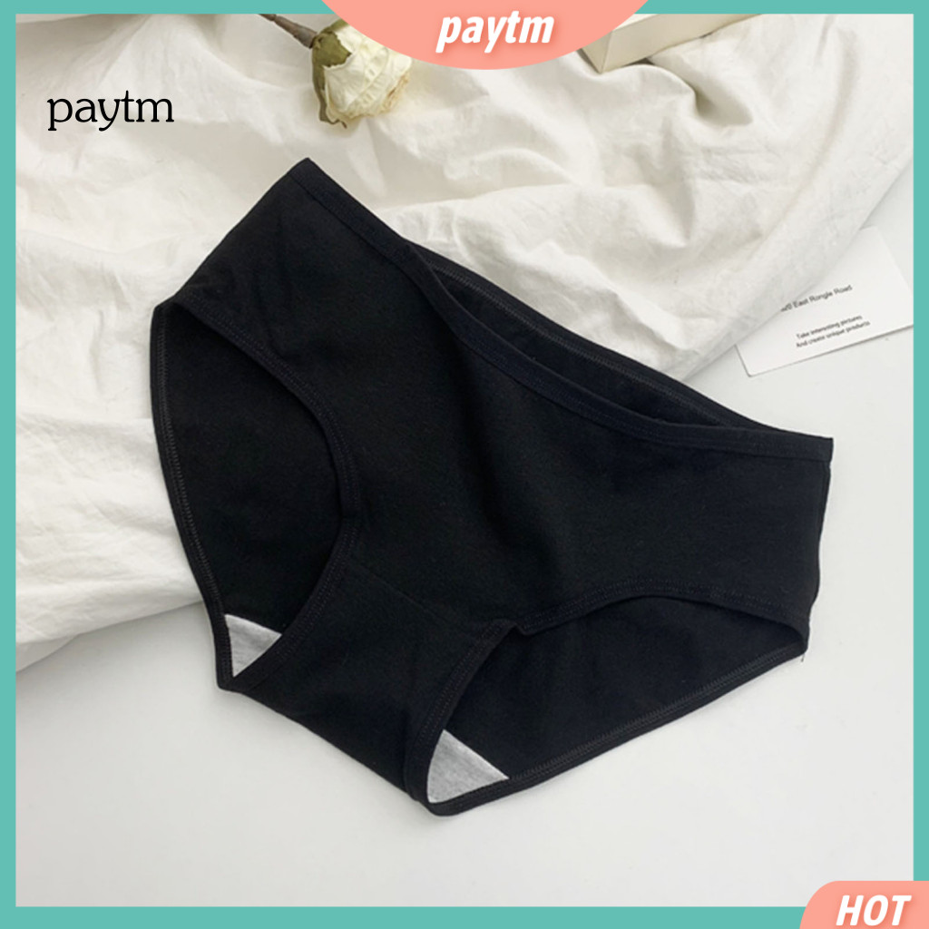 Soft Fabric Women's Underwear Women’s Cotton Mid Waist Full Coverage Stretch Briefs Breathable Hipster Panties for Lad