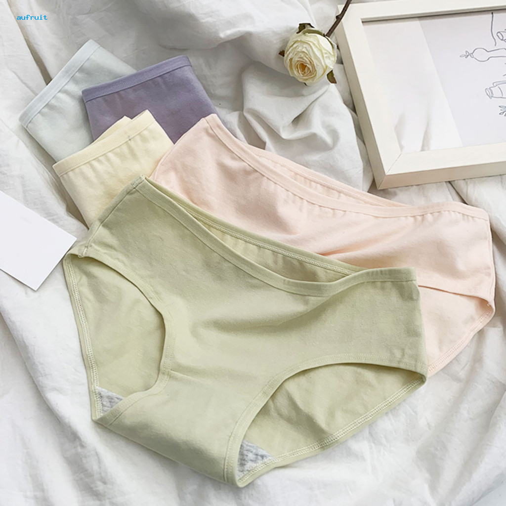 Women's Underwear Breathable Panties Women’s Cotton Mid Waist Full Coverage Stretch Briefs Soft Hipster for Ladies for