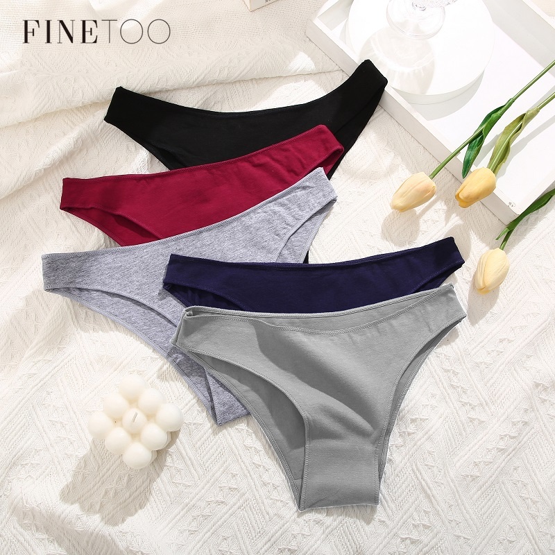 Finetooo Calcinha De Algodão Para Mulheres M-XXLComfort Invisible Femme Thin Breathable Briefs