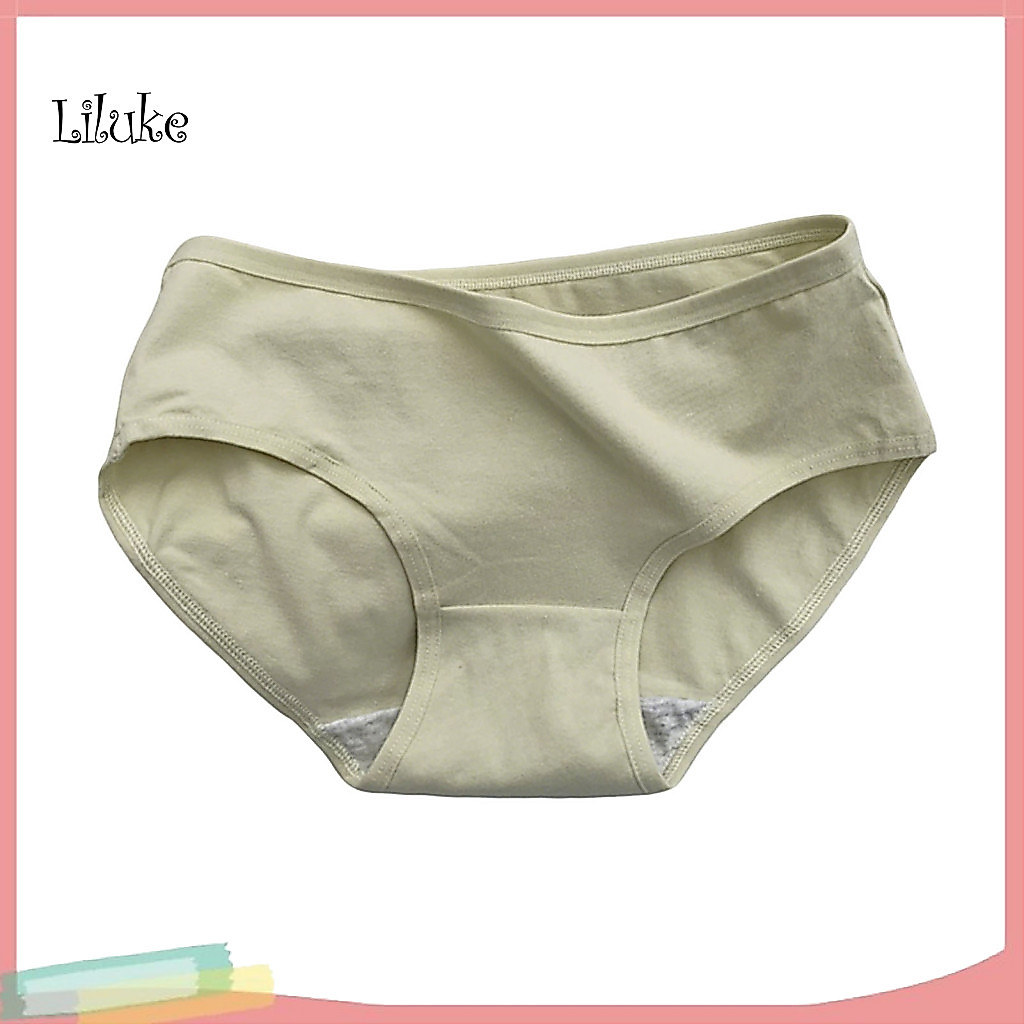 Women's Underwear Stretchy Women’s Cotton Mid Waist Full Coverage Stretch Briefs Soft Breathable Hipster Panties for L