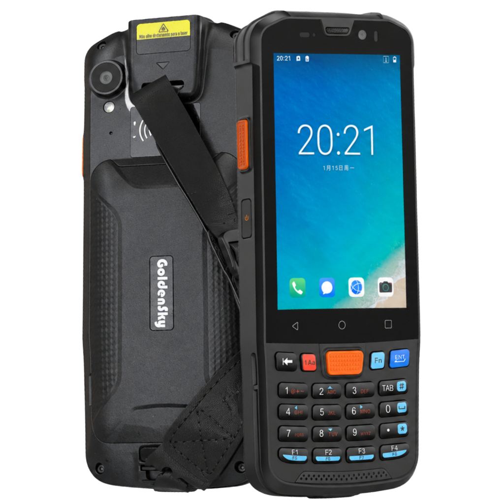 Coletor De Dados PDA Android 14 Leitor Scanner 1D 2D 4G WiFi 4/64GB Estoque Logística Coleta WMS NFC