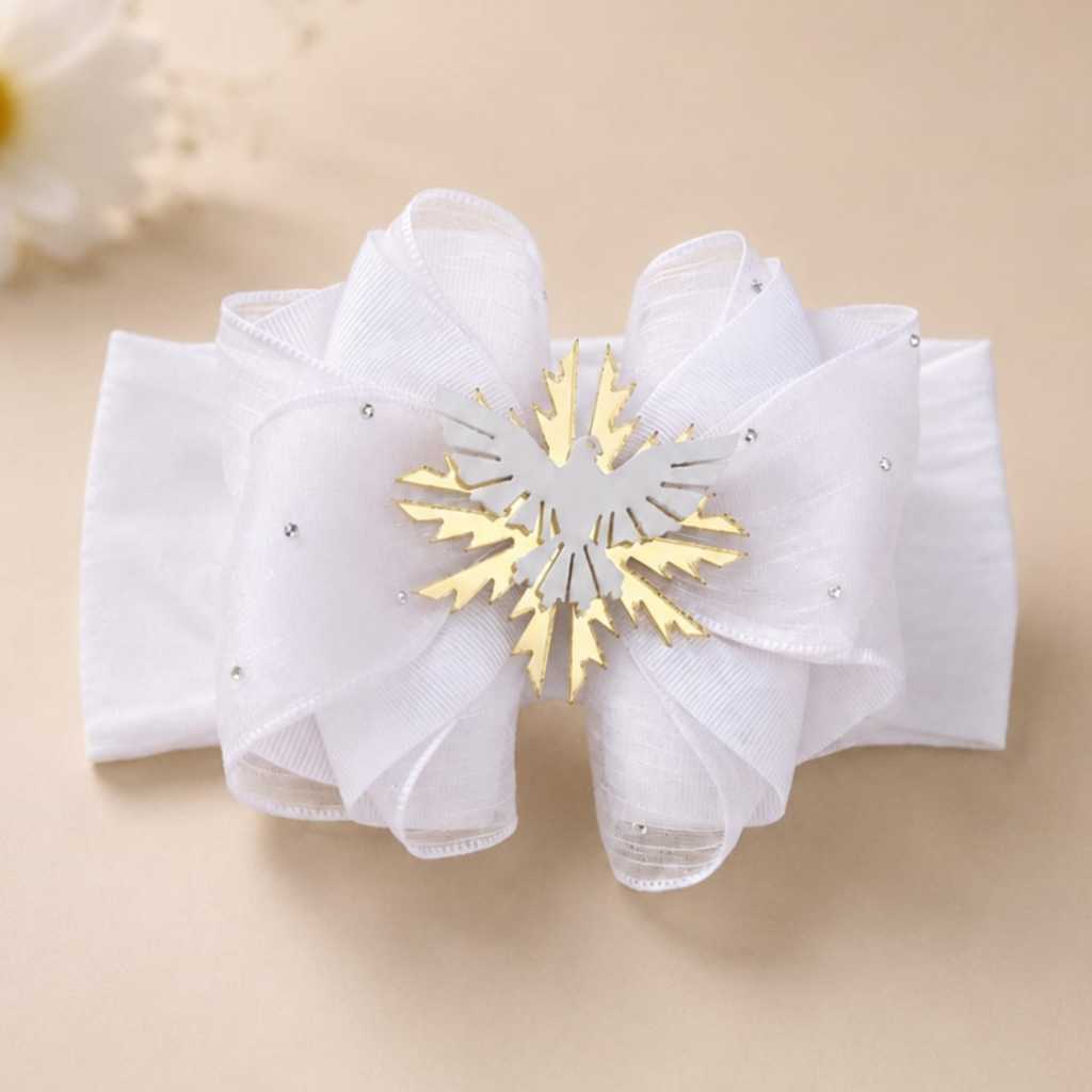 Faixa De Cabelo Bebê Batizado Laço Branco Espírito Santo