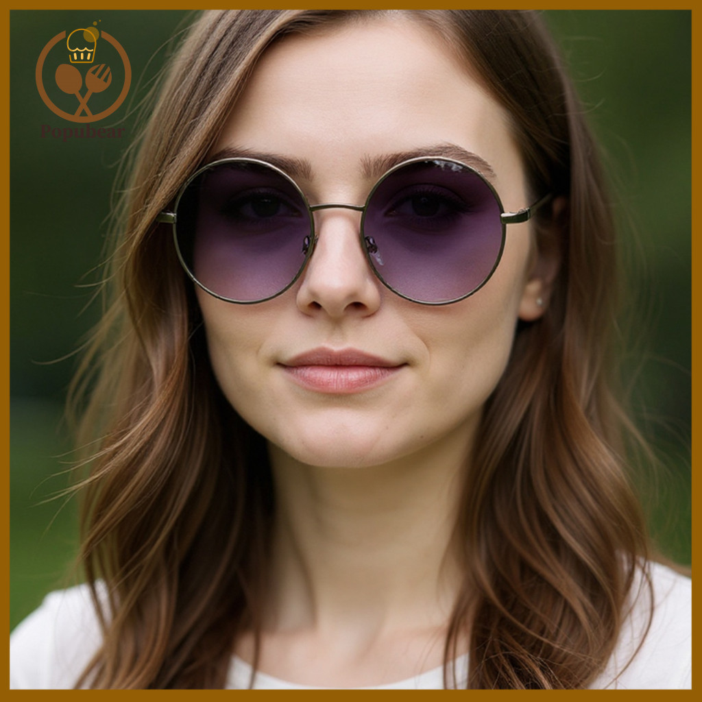 Metal Frame Uv Protection Shades Polarized Sunglasses Lightweight Retro Small Round for Men Women Uv400 Stylish for Beac