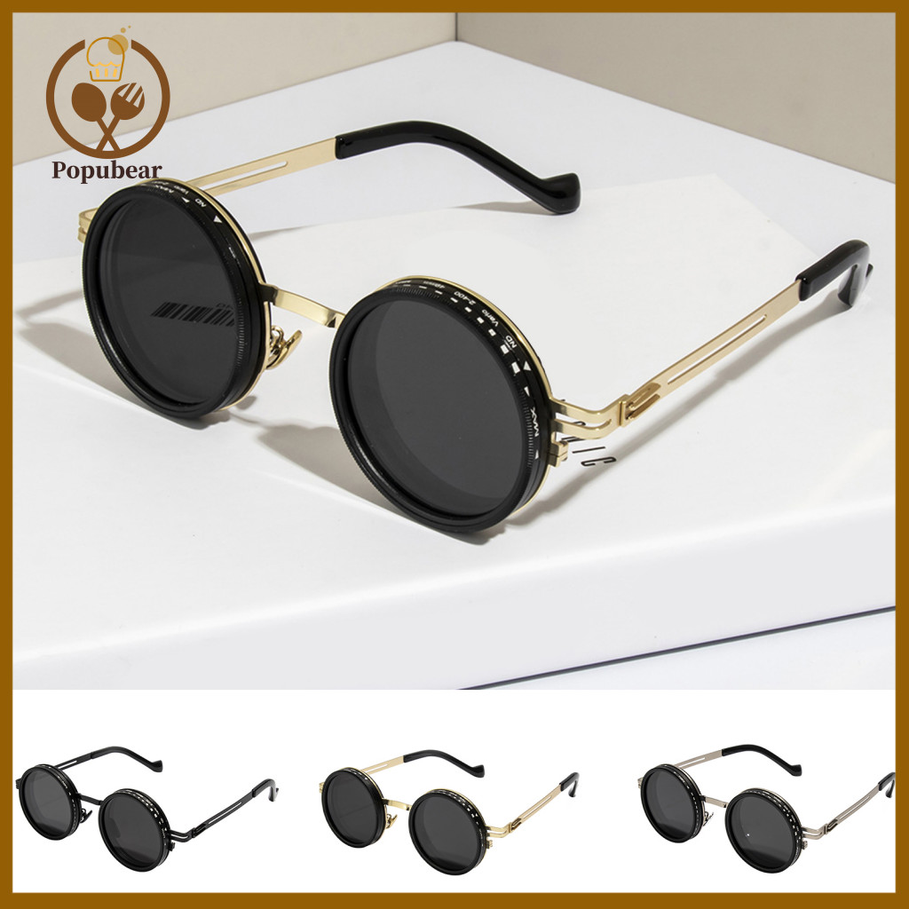 Men Round Sunglasses Uv Protection Black Polarized Nd Filters Vision Fashion Accessories for and Women – for Southeast