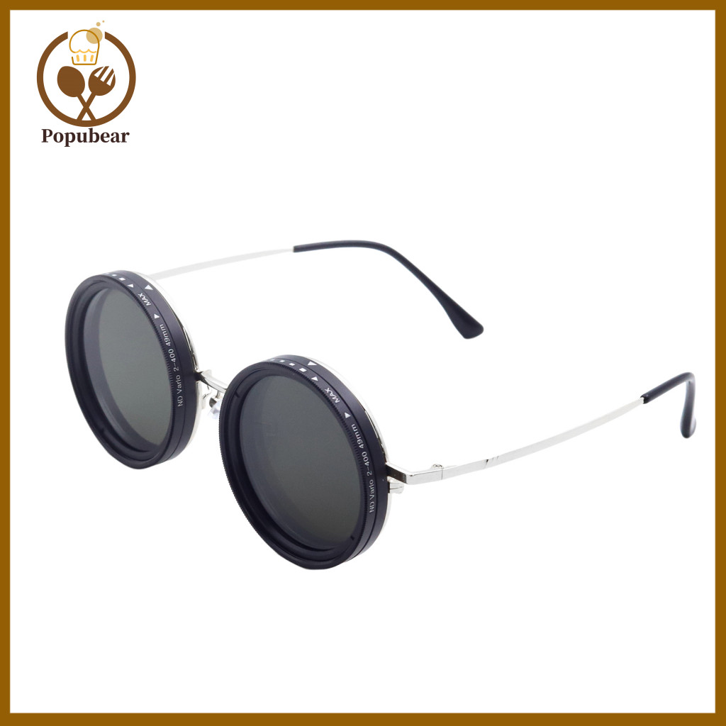 Polarized Glasses with Nd Filter Lenses Adjustable Round Sunglasses 1-9 Gears Tint Uv Protection for Men – Perfect for