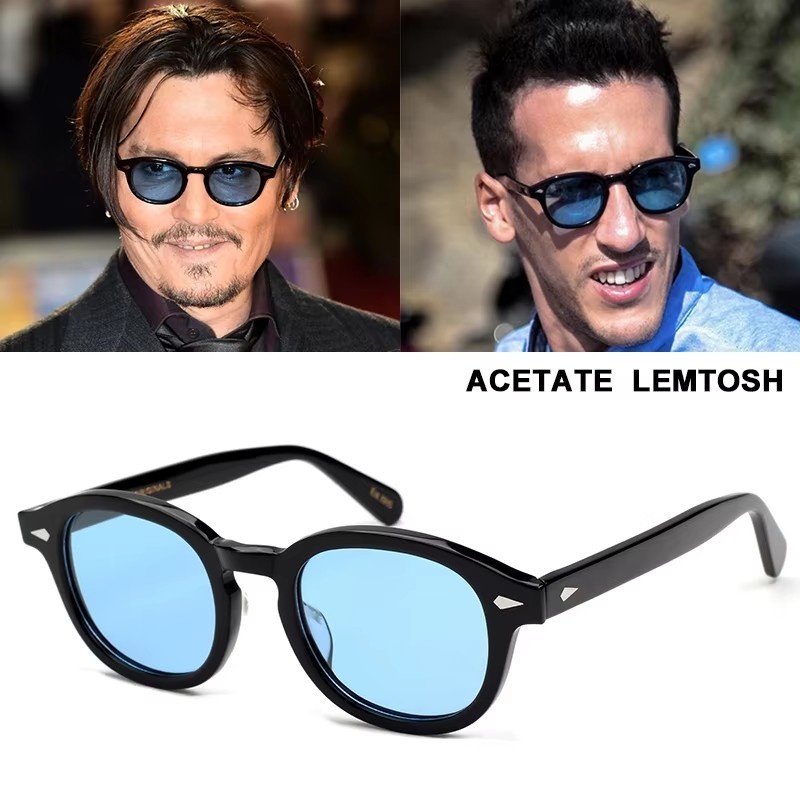 Top Quality Acetate Frame Johnny Depp Lemtosh Style Polarized Sunglasses For Men Women Vintage Classic Round Sun Glasses