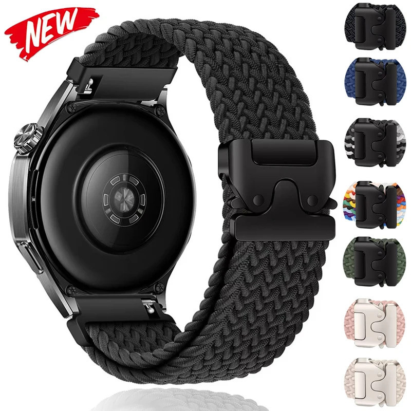 Pulseira de Nylon de 22mm e 20mm para Huawei Watch GT5 Pro/GT6/5 GT4 3 Pro 46mm, Pulseira para Galaxy Watch 7/FE/6/5/pro