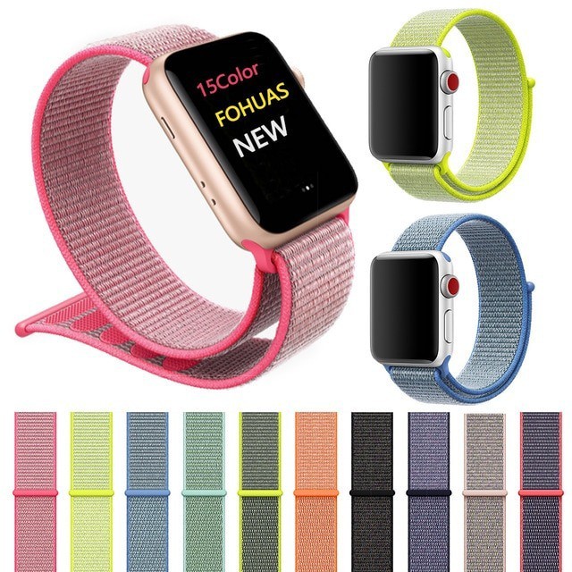 Pulseira Nylon Para Apple Watch 38mm 40mm 42mm
