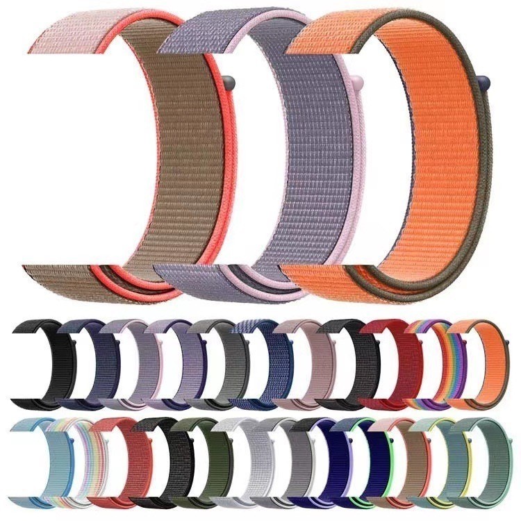 Pulseira de Nylon Com Velcro Resistente Para Smartwatch 20mm Vários Modelos