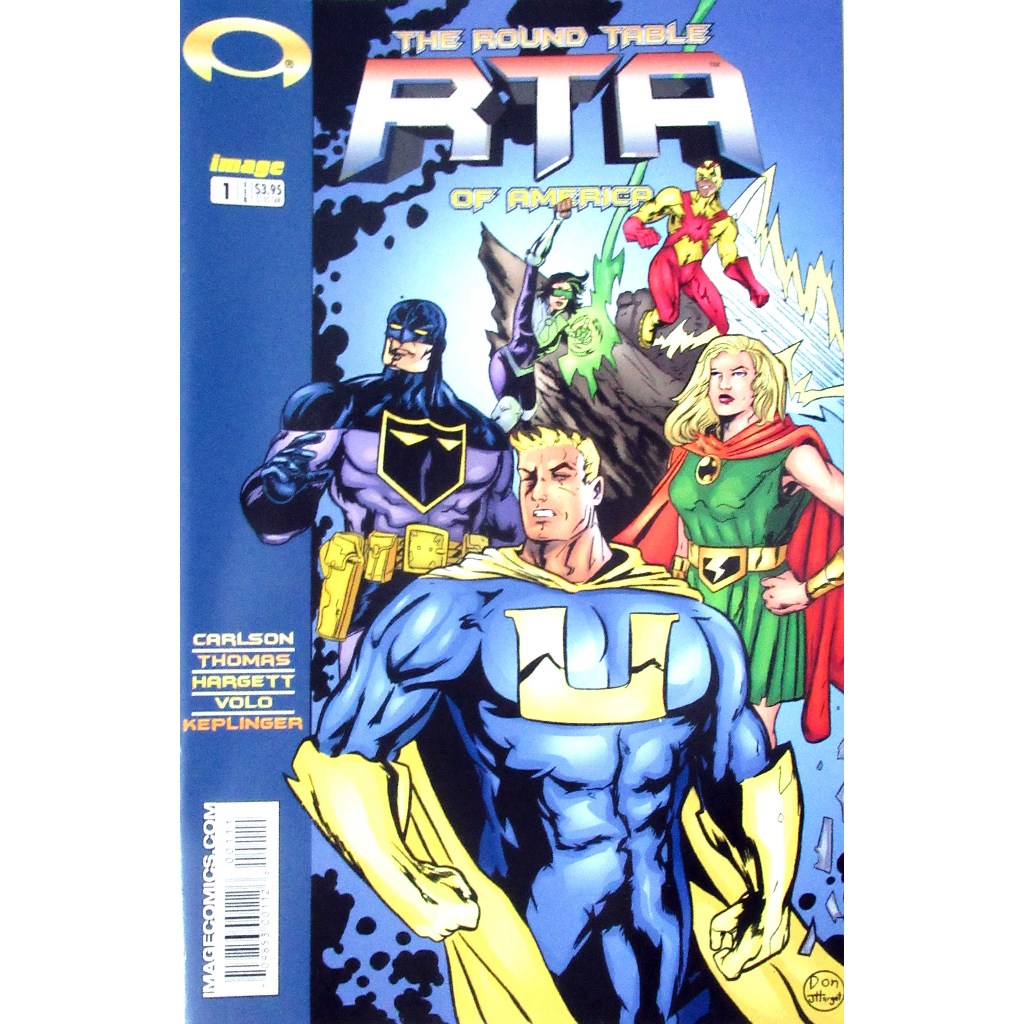 Hq RTA - The Round Table of America 1 - Cover Justice League - Capa cartonada - Image Comics 2004