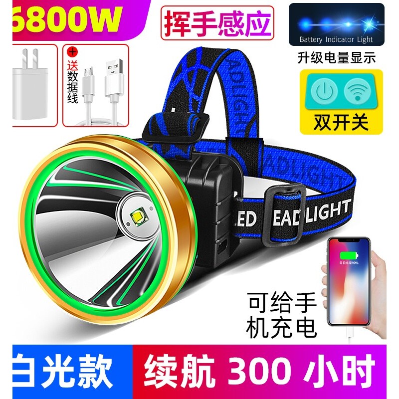 [Good Goods] High-brightness rechargeable headlamp, ultra-bright sensor miner's lamp, head-mounted waterproof flashlight