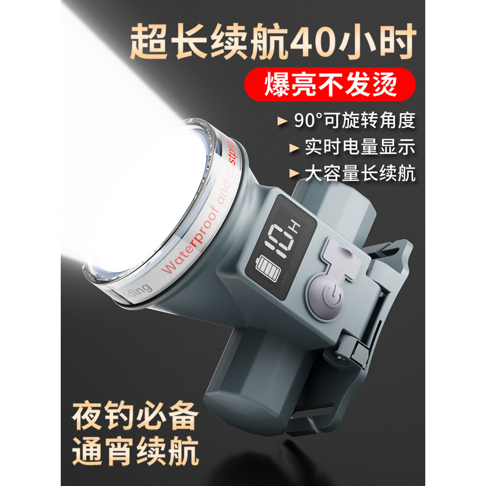 [Authentic] Tianhuo headlamp with ultra-long battery life, lithium battery, super bright rechargeable head-mounted flash