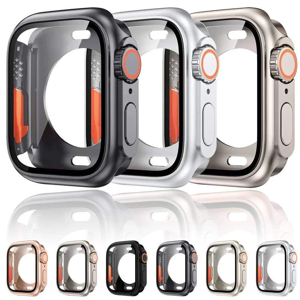 Temepred Glass PC Case Protetor De Tela Acessórios De Capa De Pára-Choque Para Apple Watch IWatch SE 3 2 Series 12 11 10