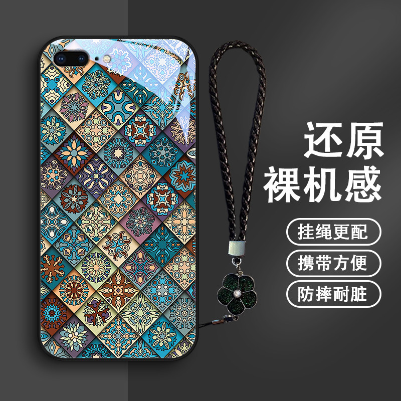 Padrão de Totem adequado para capa de telefone Apple 8plus iphone7 Glass 7plus/8/6/6splus Cordão feminino se2 Advanced A