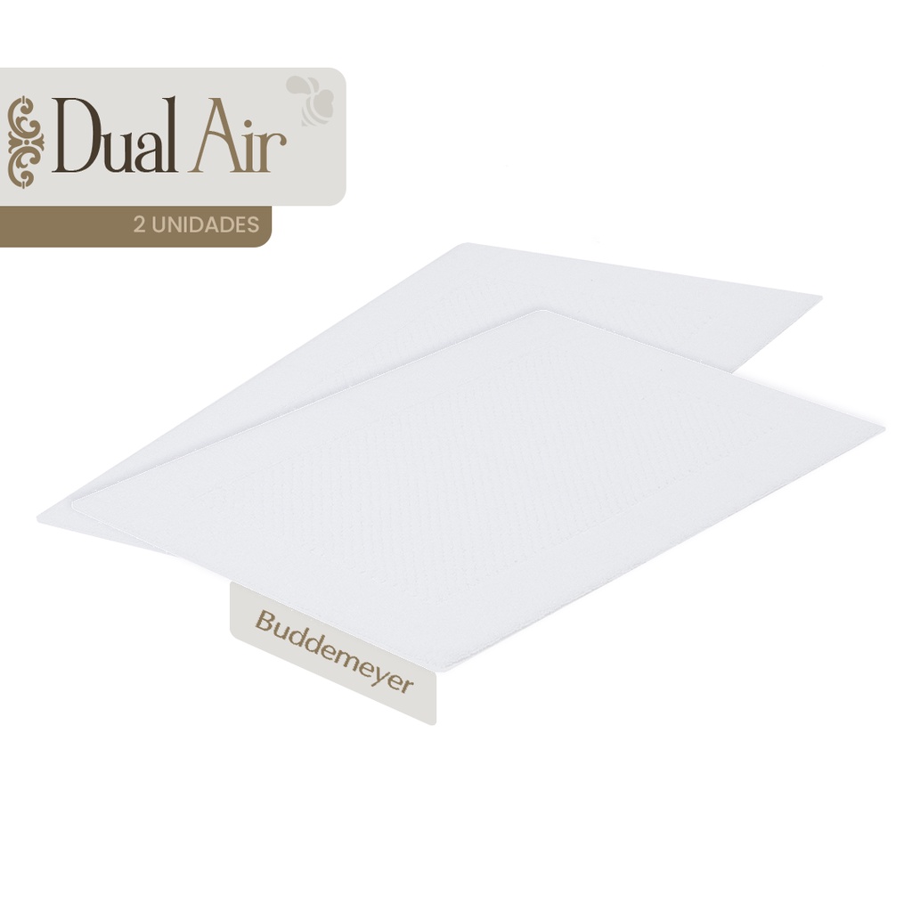 2 Toalhas Buddemeyer p/ pés Piso Dual Air 100% Algod Brancas
