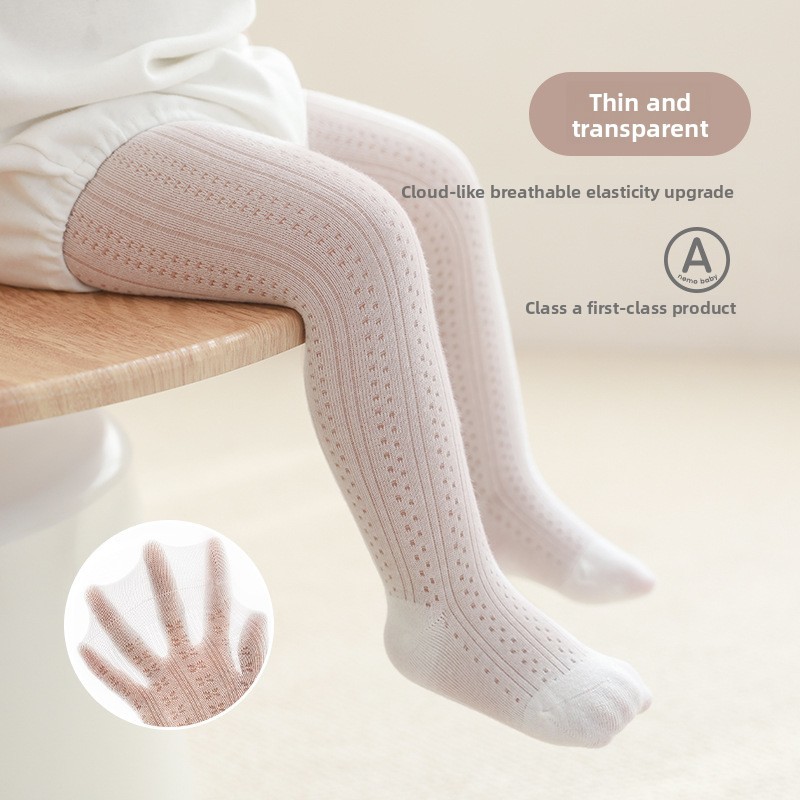 2026 verão novo produto meia-calça do bebê malha Ultra-fina crianças Leggings brancas bebê Mosquito meias crianças algod