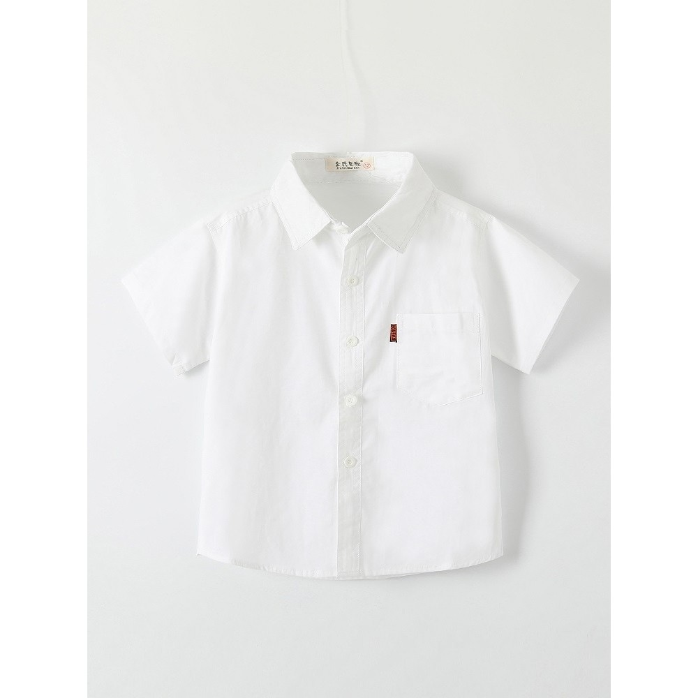 Meninos camisas brancas de manga curta verão novas camisas estilo fino roupas de desempenho uniformes de classe de algod