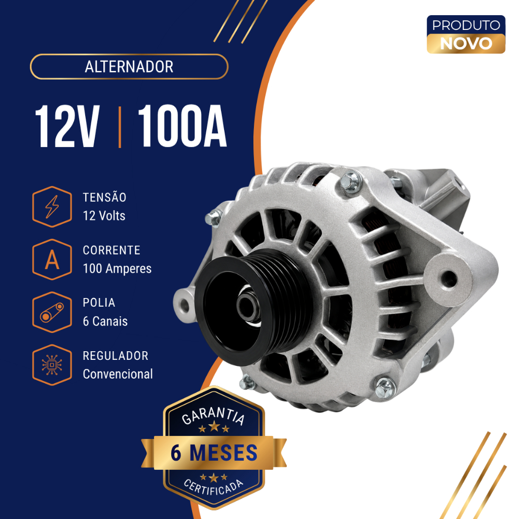 Alternador Corsa Classic 1.0 1.6 16v C/ar 12v 100a 6pk