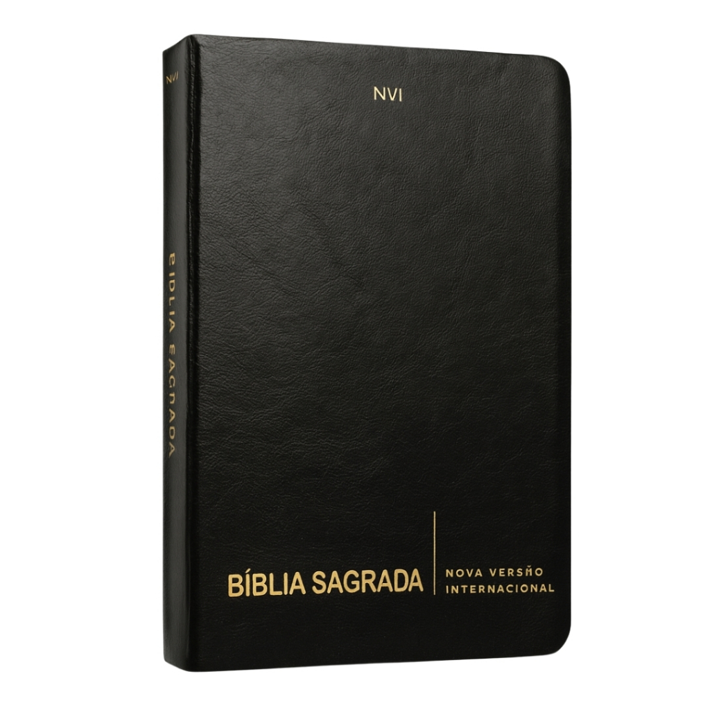 Bíblia Sagrada | NVI | Letras de Jesus em Vermelho | Modelo Slim Capa Soft Preto