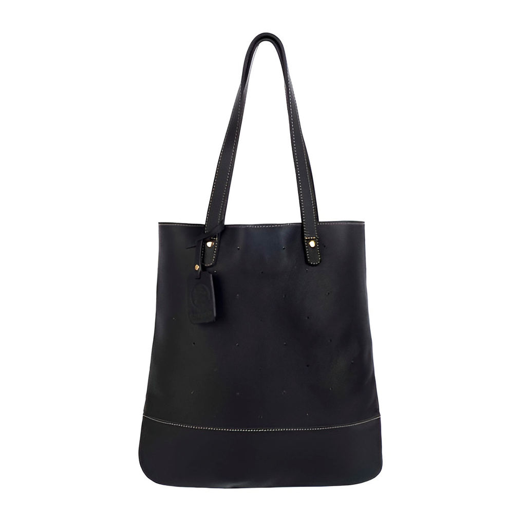 Bolsa de Couro Legítimo Flávia Elegância Modelo Preto