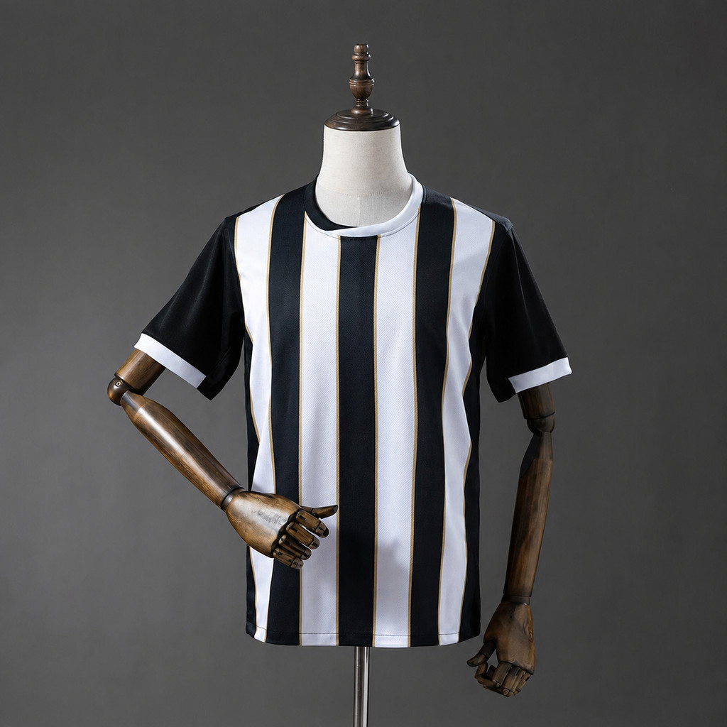 Camisa Masculina Preto e Branco 26/27 Modelo Esportivo Casual P ao 2XL