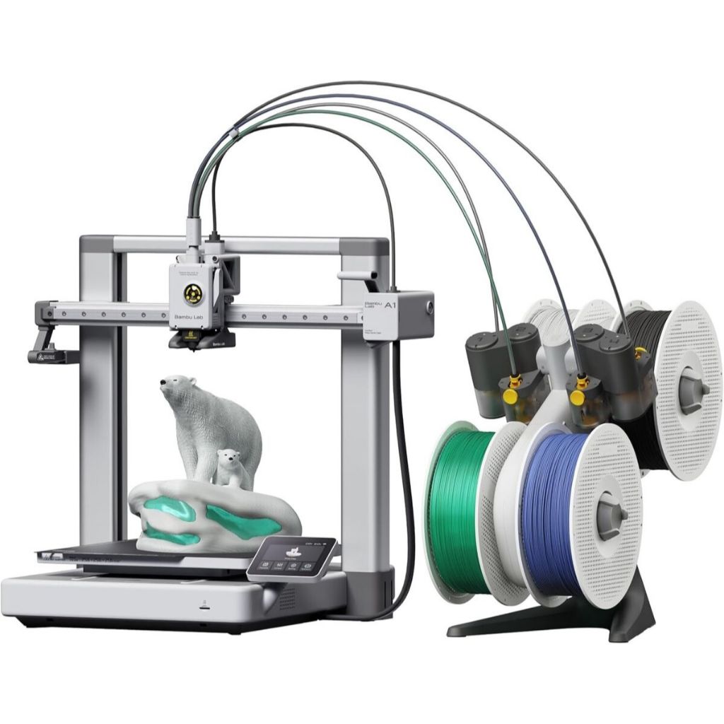 Impressora 3D Bambu Lab A1 Combo - Velocidade Alta e Precisão, Auto Calibração, Monitoramento em Tempo Real