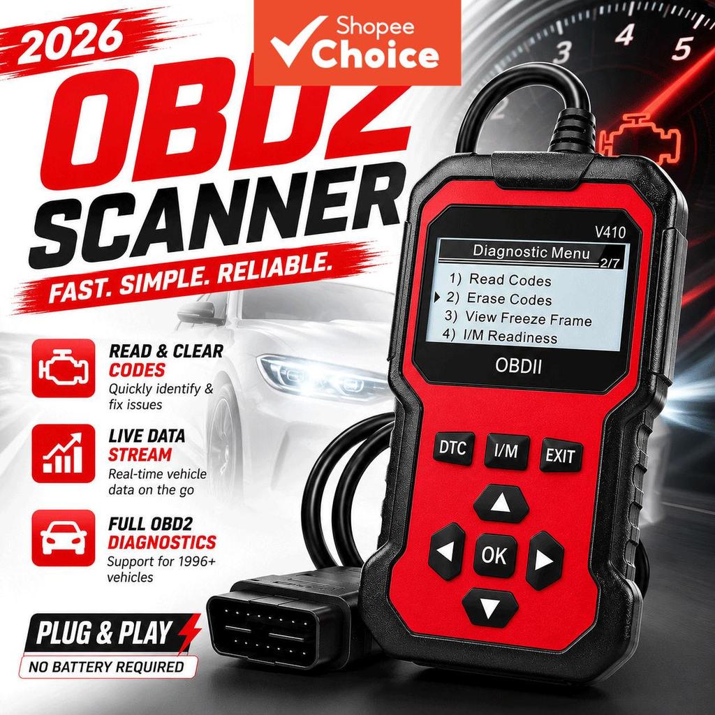 V410 Profissional Obd2 Scanner Monitoramento De Desempenho Em Tempo Real Leitor De Código Do Motor Ferramenta De Diagnós