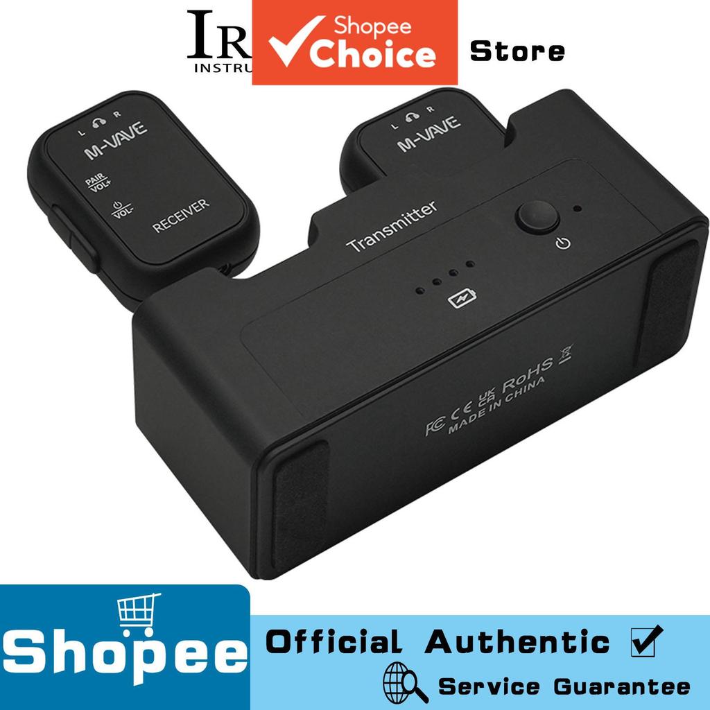 Sistema Sem Fio M-VAVE WP-12 Transmissor Receptor, 2.4GHz Baixa Latência Monitoramento Bidirecional em Tempo Real, Peças