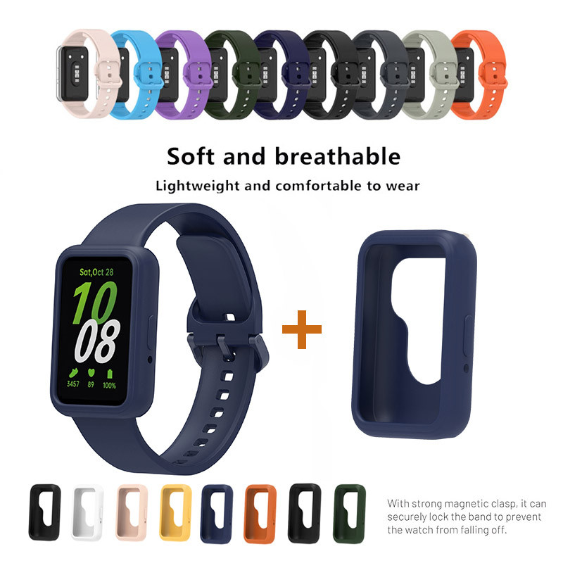 [Capa Mole + Pulseira De Relógio] Adequada Para Samsung Galaxy Fit 3 SM-R390 Sobressalente De Silicone