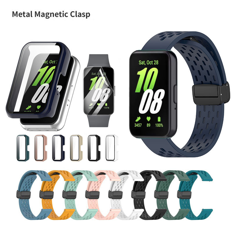 [Capa Protetora , Pulseira De Relógio , Película] Adequada Para Samsung Galaxy Fit 3 SM-R390 Sobressalente Silicone , Pr