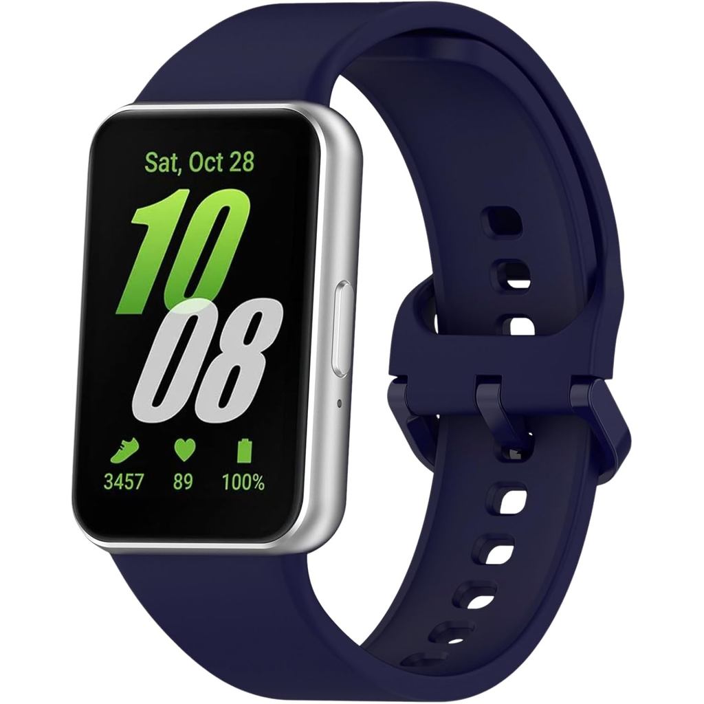 Pulseira esportiva de silicone compatível com Samsung Galaxy Fit 3, ajustável SM-R390, acessórios femininos e masculinos