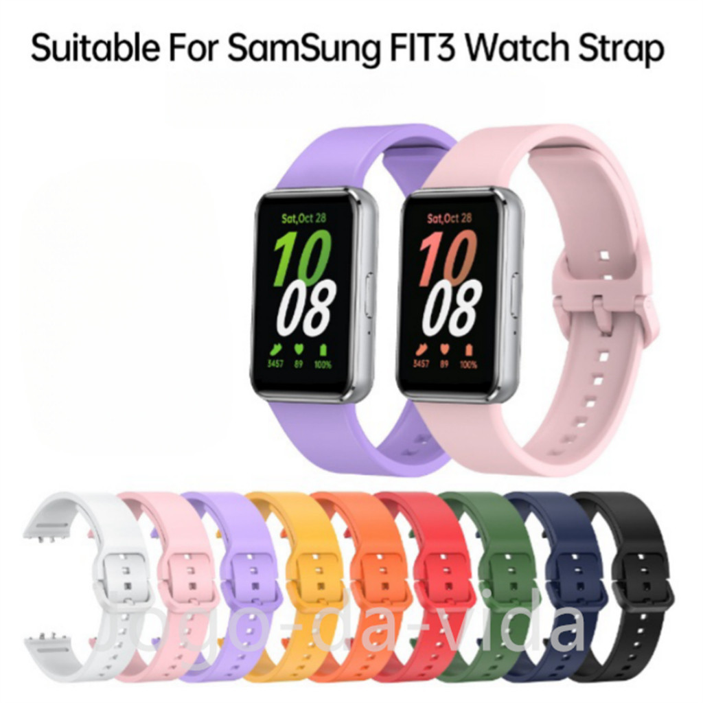 Pulseira Galaxy Fit 3 Sm-R 390 pulseira de silicone de cor de metal  inteligente pulseira de liberação rápida DK store
