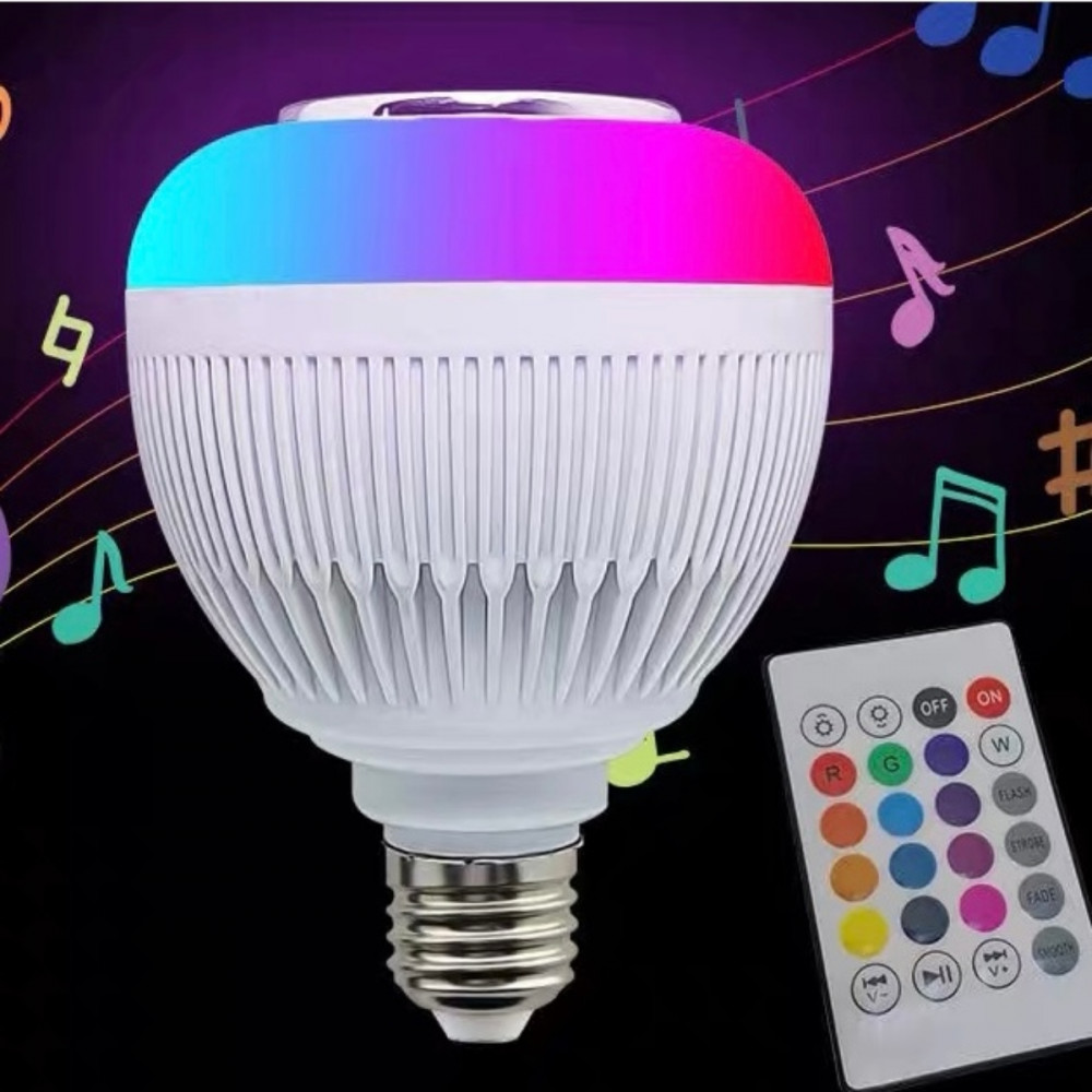Lâmpada Caixa de Som Led Rgb Bluetooth + Controle Remoto XLS PX-2321