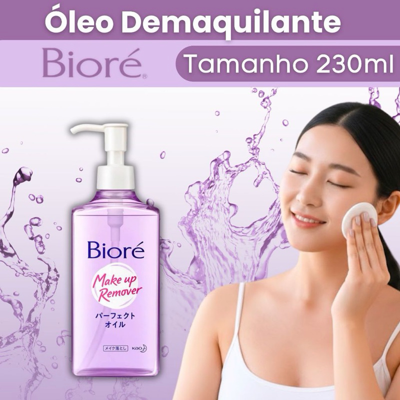 Bioré Óleo Demaquilante Facial: Remove Maquiagem Eficazmente, Suave e Hidratante 230ml
