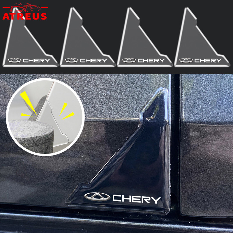 2/4Pcs Chery Carro Transparente Canto Protetor De Porta Autocolante Anti-Colisão Tampa Protetora Riscos Para Tiggo 5x 8 7 Pro 4 Omoda 5 E5 TJ-1 Face QQ EQ1 EV 2024
