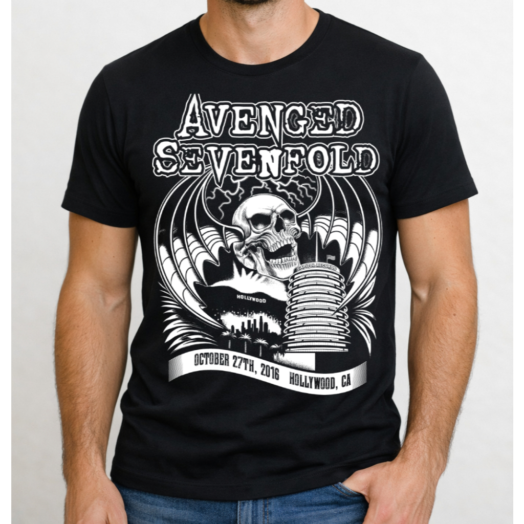 Camiseta Banda Rock Camisa Avenged Sevenfold 100% Algodão Básica Confortável Dia a Dia