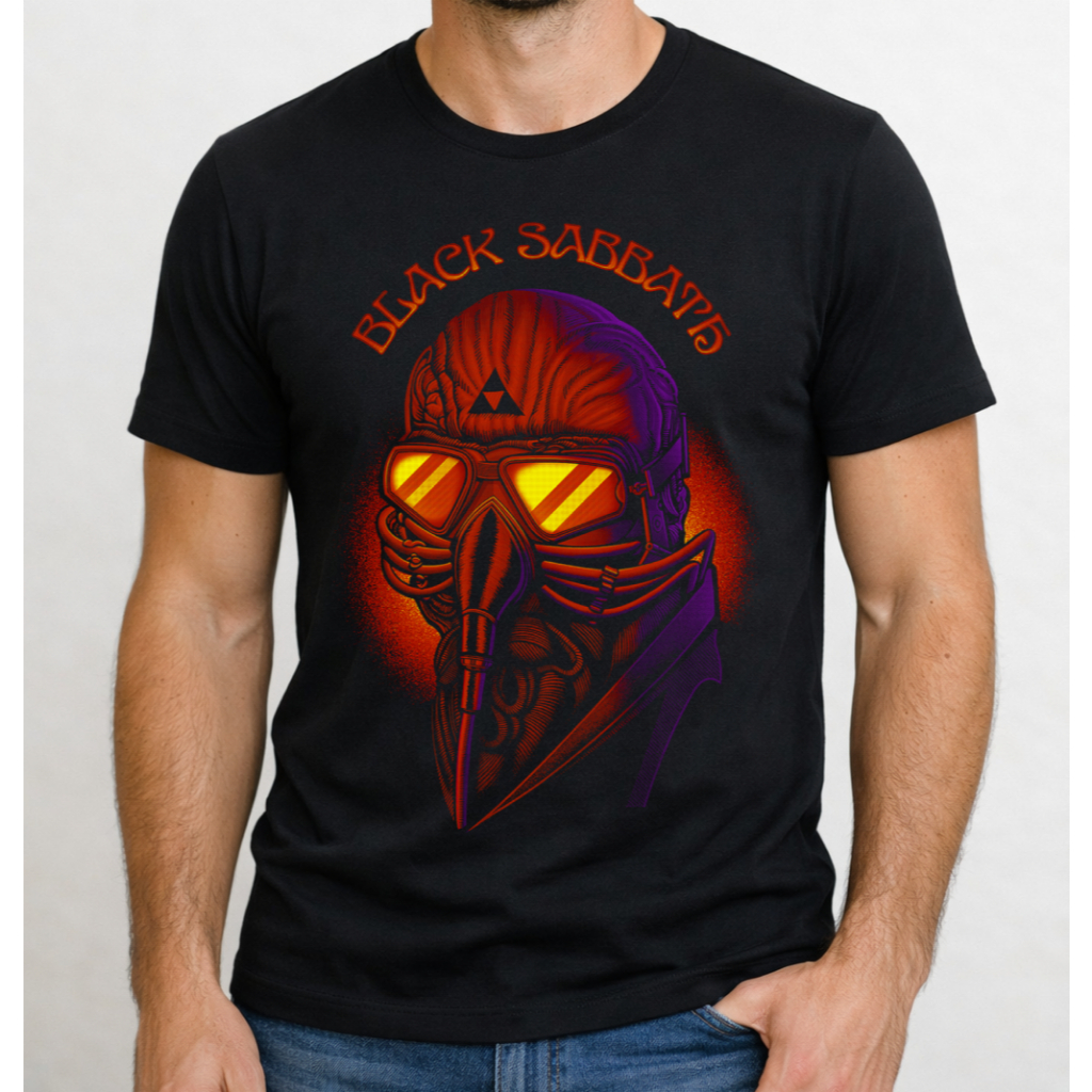 Camiseta Rock And Roll Banda Camisa Black Sabath Confortável Respirável Basica Halftone