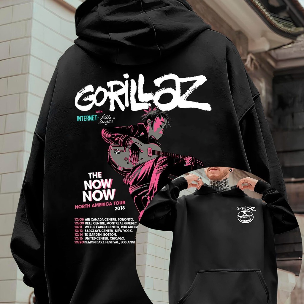 Moletom Gorillaz Unissex Básica The Now Now Tour Damon Jamie Remi Rock Banda