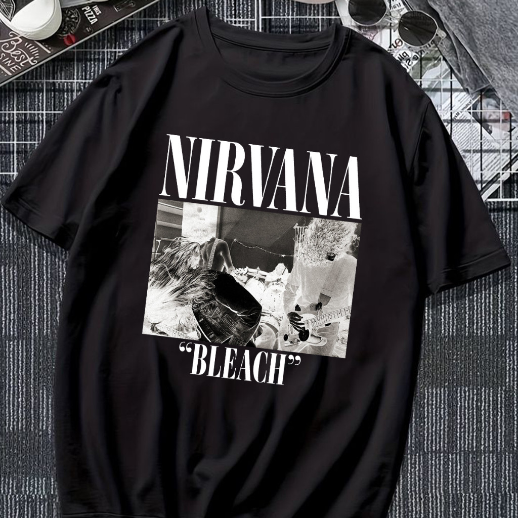 Camisa Banda Nirvana Rock Camiseta Básica Gótica Unissex Manga Curta Vintage